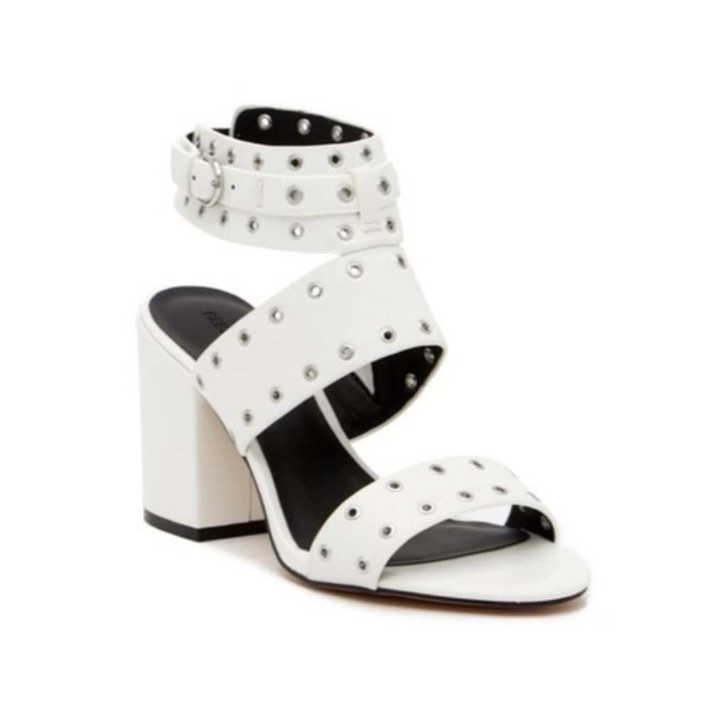 Rebecca Minkoff Carter Grommet Block Heel Sandal